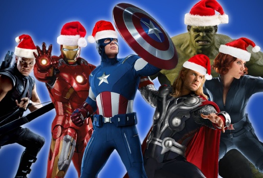 Супергерои Marvel приглашают в гости на Рождество